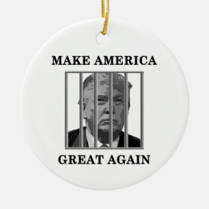 Trump bakom Pub Julgransprydnad Keramik
