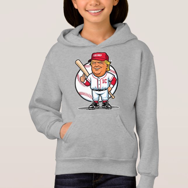 Trump Baseball Caricature T Shirt (Framsida)