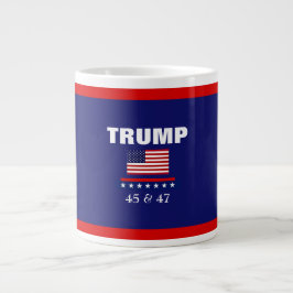TRUMP BÄSTA PRESIDENT NÅGONSIN 45 & 47 JUMBO KAFFE MUGG