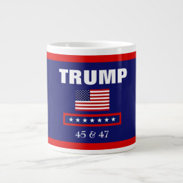 TRUMP BÄSTA PRESIDENT NÅGONSIN 45 & 47 JUMBO KAFFE MUGG