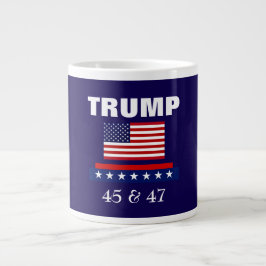 TRUMP BÄSTA PRESIDENT NÅGONSIN 45 & 47 JUMBO KAFFE MUGG