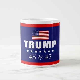 TRUMP BÄSTA PRESIDENT NÅGONSIN 45 & 47 JUMBO KAFFE MUGG