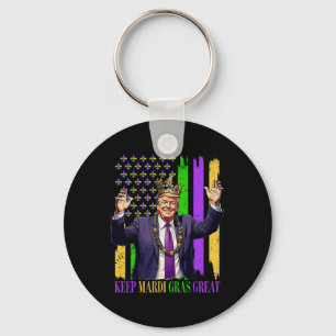 Trump Behåll Mardi Gras Stort  Nyckelring