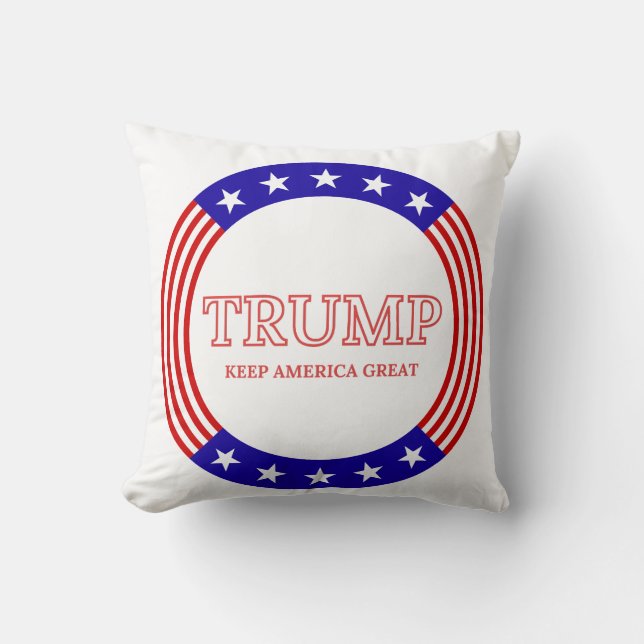 Trump Behålla America Underbar Kudde (Framsida)