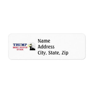 TRUMP Best POTUS Returadress Etikett