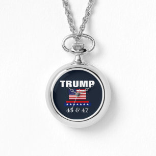 TRUMP BEST PRESIDENT EX 45 & 47 NECKLACE WATCH ARMBANDSUR