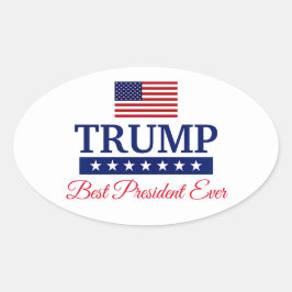 TRUMP BEST PRESIDENT NÅGON BUMPER STICKER OVALT KLISTERMÄRKE