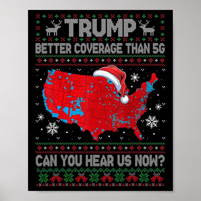 Trump Better Coverage than 5g Funny Electory Karta Poster (Framsidan)