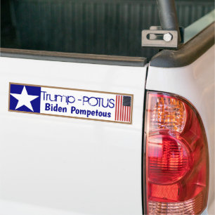 Trump Biden Pompetous Bildtext Bildekal