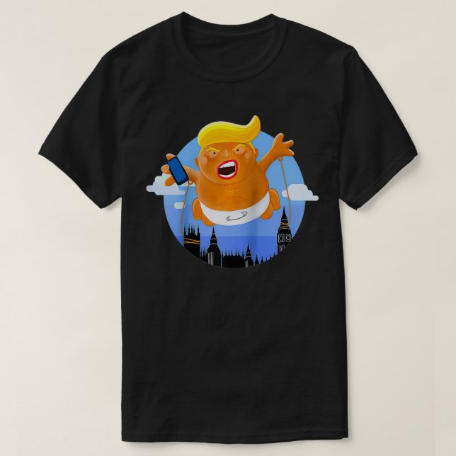 Trump Big Graphic Inflatable Baby Blimp Balloon T Shirt (Design framsida)