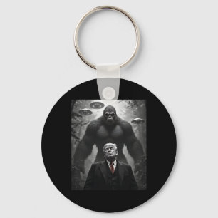 Trump Bigfoot Ufo Alien-möte Besök Konspiration Nyckelring