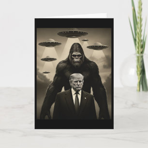 Trump Bigfoot Ufo Alienmöte Invasion Uap Kul Kort