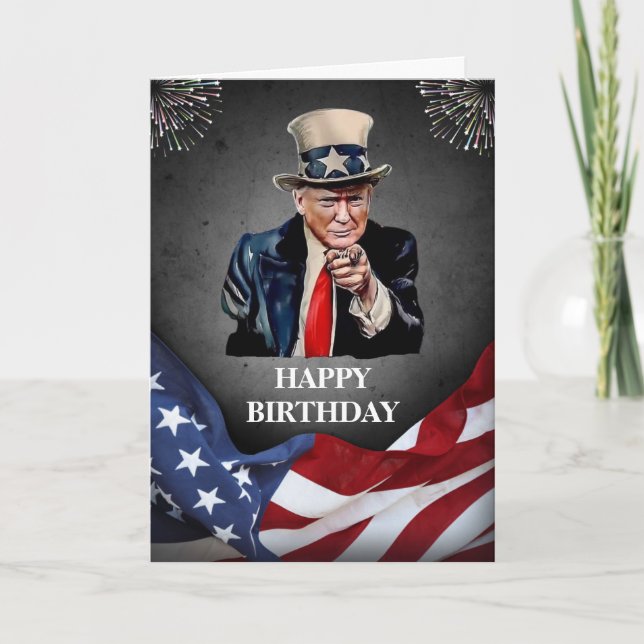 Trump Birthday Cad Kort (Framsida)