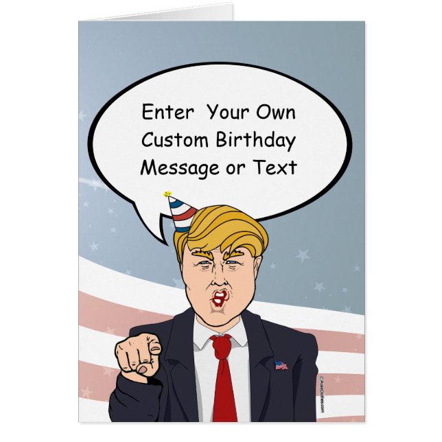 Trump Birthday Card - Anpassa ditt meddelande - E Hälsningskort (Framsidan)