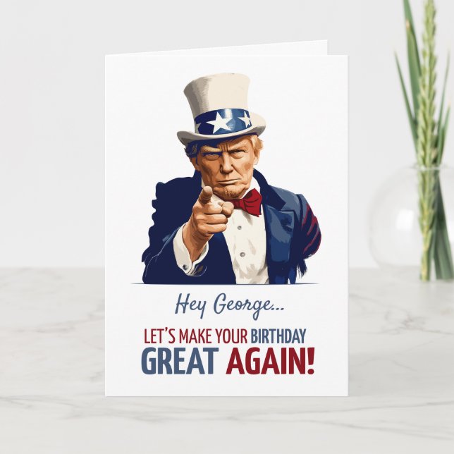 Trump Birthday Card/Custom Name Inbjudan (Framsida)