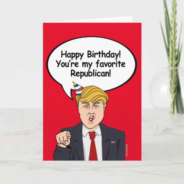 Trump Birthday Card - Du är min favoritrepublia Kort (Framsida)