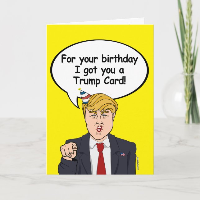 Trump Birthday Card - För din födelsedag har jag d Kort (Framsida)