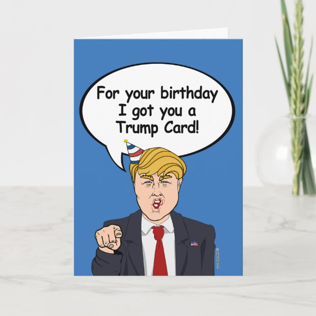 Trump Birthday Card - För din födelsedag har jag d Kort (Framsida)