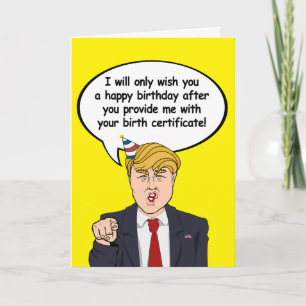 Trump Birthday Card - Ge mig födelsekortet Kort