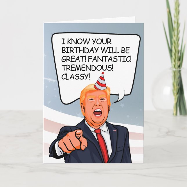 Trump Birthday Card - Låt oss Celebrate Bigly Kort (Framsida)