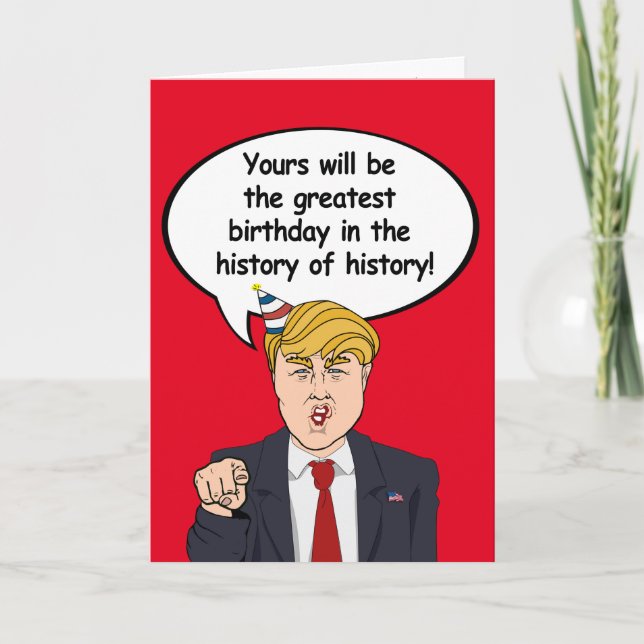 Trump Birthday Card - Underbarare födelsedag i his Kort (Framsida)