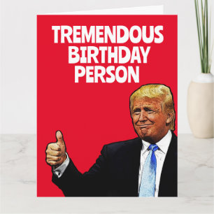 TRUMP BIRTHDAY FUNNY GREETING CARD KORT