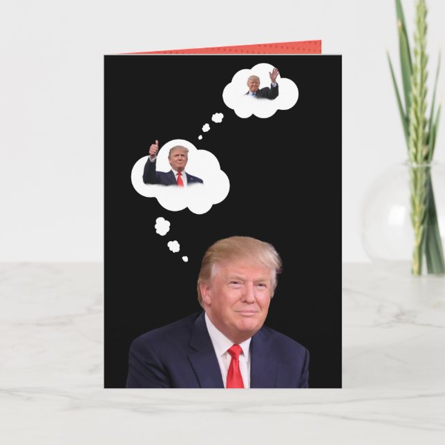 Trump Birthday 🎉 Lunt tankbubbla MAGA Kort (Framsida)