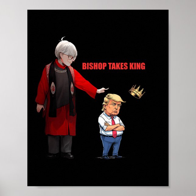Trump Bishop Budde tar Kung Poster (Framsidan)