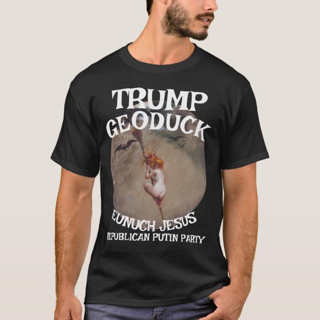 Trump Black Witch Jesus Republican Pee Party T Shirt (Framsida)