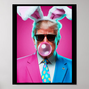 Trump Blåser Bubble Gum Politisk Republikan Öst Poster