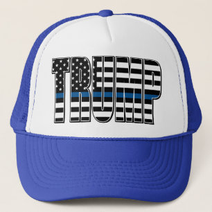 Trump-Blue-Line-polisens Flagga Keps