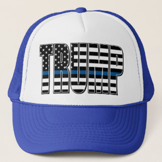 Trump-Blue-Line-polisens Flagga Keps