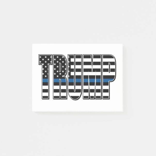 Trump-Blue-Line-polisens Flagga Post-it Block (Framsida)