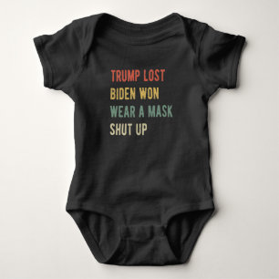 Trump Borttappad Biden Won Bära A Mask Håll käften T Shirt