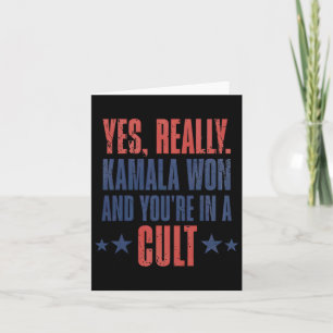 Trump Borttappad Kamala Won du är i ett vuxen Kort