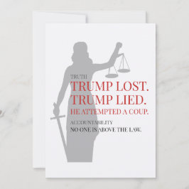 Trump Borttappad Ljugit ingen ovanför lagen Inbjudningar