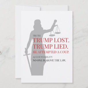 Trump Borttappad Ljugit ingen ovanför lagen Inbjudningar