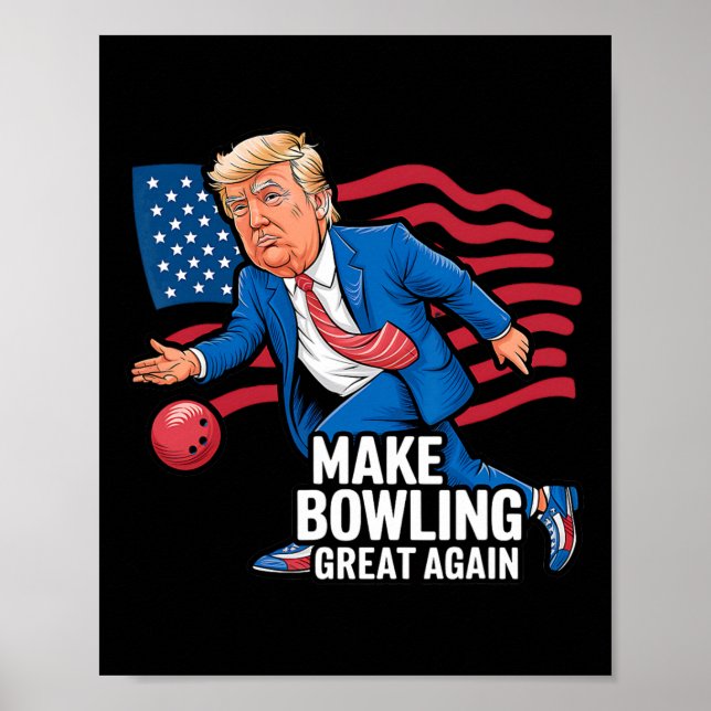 Trump Bowling för republikansk 1-centssling Poster (Framsidan)