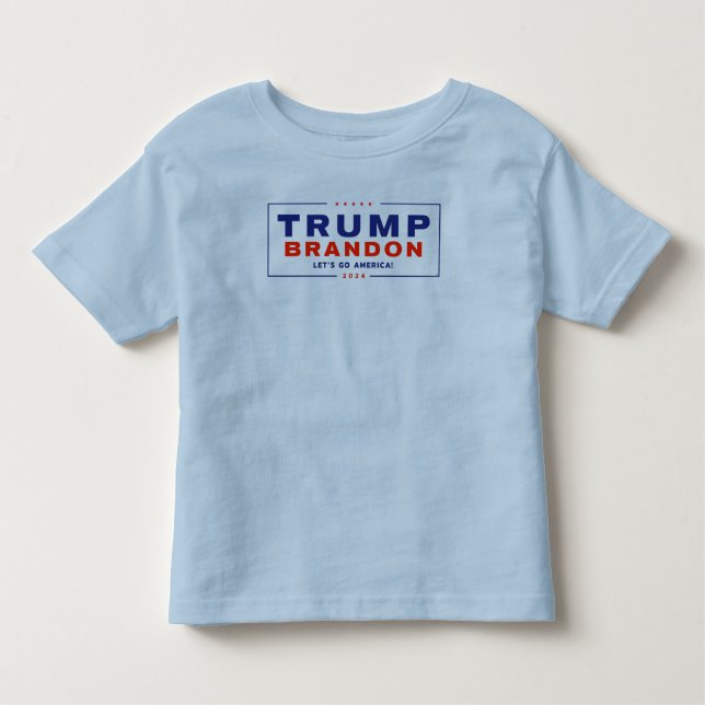 Trump Brandon 2024™ Val Blue Småbarn T-Shirt (Framsida)