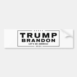 Trump Brandon 2024™ Val Bumper Sticker Black Bildekal