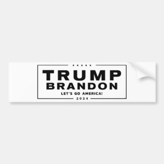 Trump Brandon 2024™ Val Bumper Sticker Black Bildekal