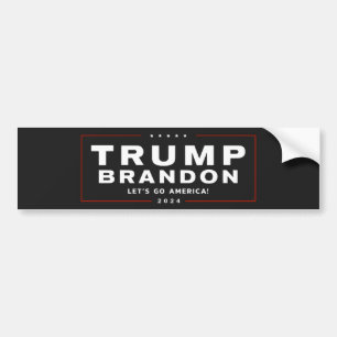 Trump Brandon 2024™ Val Bumper Sticker White Bildekal