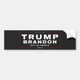 Trump Brandon 2024™ Val Bumper Sticker White Bildekal
