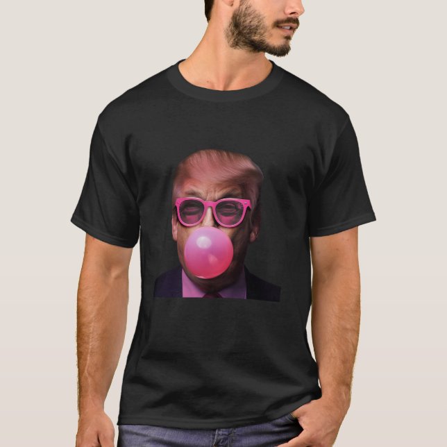 Trump Bubble Gum Donald Trump 2024 Omröstning T Shirt (Framsida)