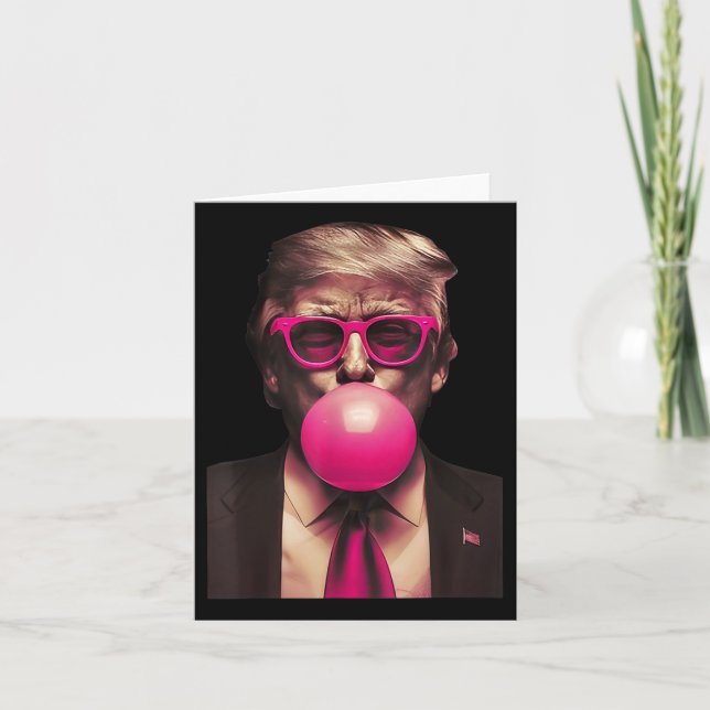 Trump Bubble Gum Funny Kort (Framsida)