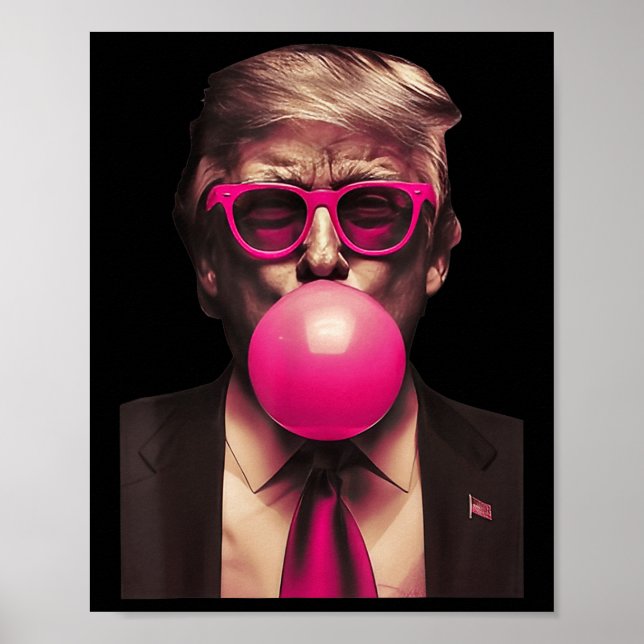 Trump Bubble Gum Funny Poster (Framsidan)