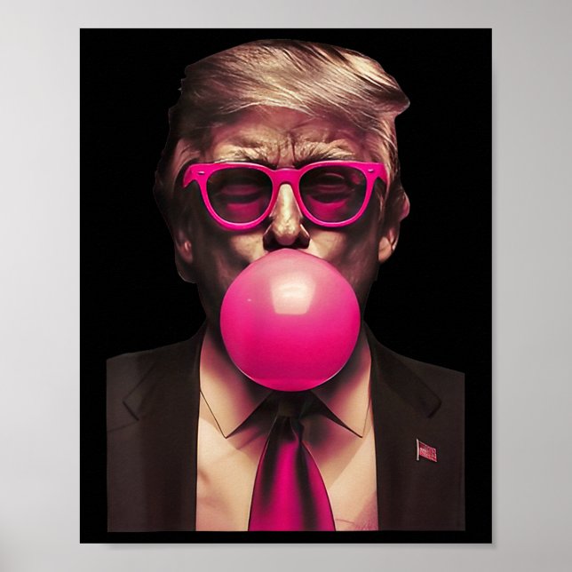 Trump Bubble Gum Funny Poster (Framsidan)