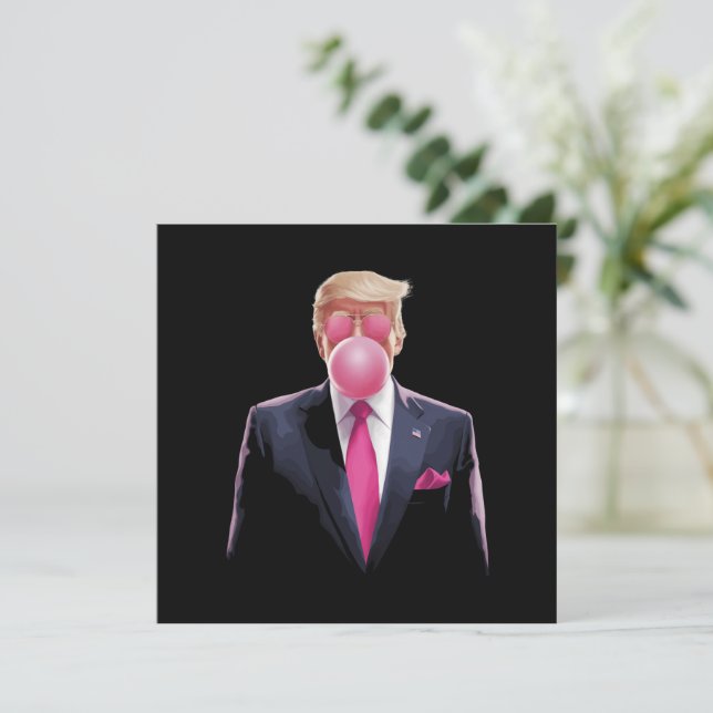 Trump Bubble Gum Inbjudningar (Stående Fram)