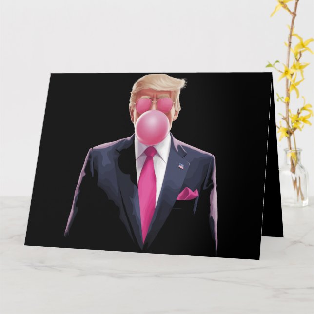 Trump Bubble Gum Kort (Gul blomma)