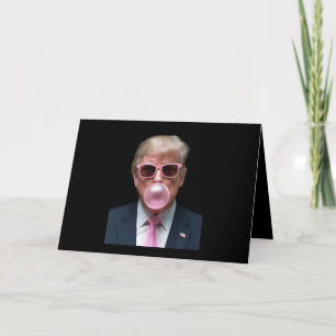 Trump Bubble Gum Rosa Rolig USA President Tack Kort